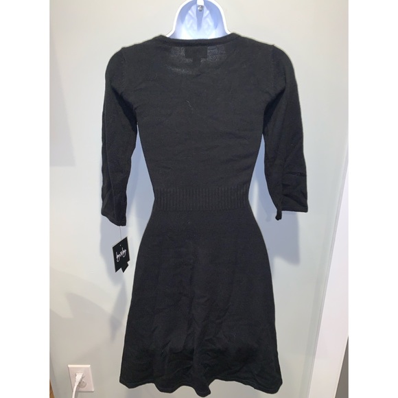 NWT black sweater dress with sleeves - Picture 2 of 4